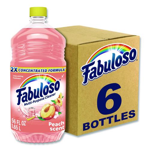 Image of Fabuloso® 61046751 Multi-Use Cleaner, Peach Scent, 56 oz Bottle, 6/Carton