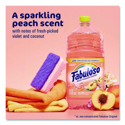 Image of Fabuloso® 61046751 Multi-Use Cleaner, Peach Scent, 56 oz Bottle, 6/Carton