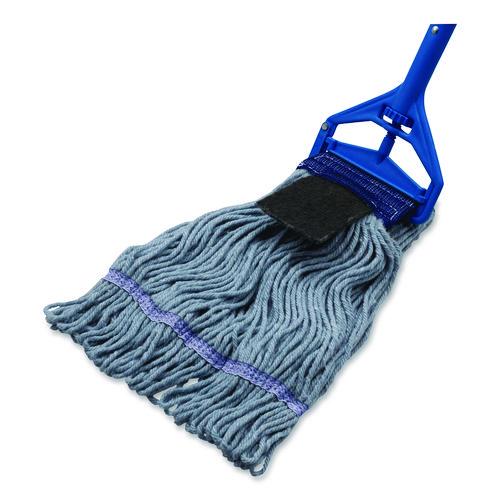 Image of Carlisle 369418S14 Medium Blue Looped-End Mop, Cotton, 36 x 6 x 3, Blue