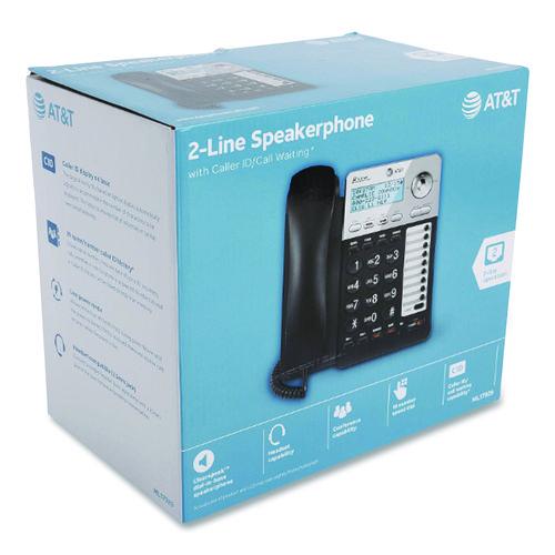 Image of AT&T® ML17928 Ml17928 Two-Line Corded Speakerphone, Black/silver