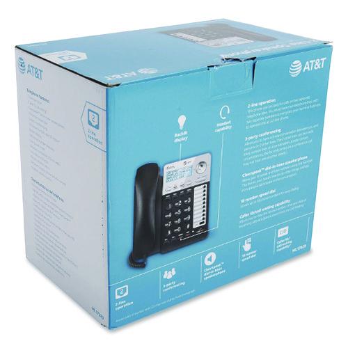 Image of AT&T® ML17928 Ml17928 Two-Line Corded Speakerphone, Black/silver