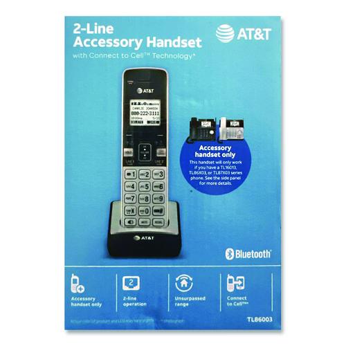 Image of AT&T® TL86003 TL86003 Cordless Telephone Handset for TL86103 System, Silver/Black