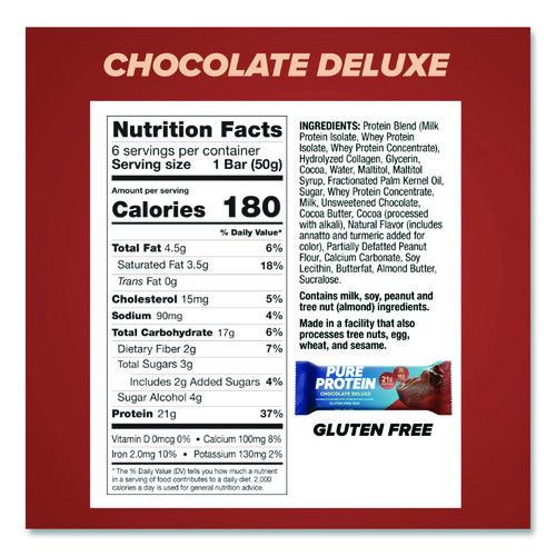 Image of Balance Bar® NRN13809 Pure Protein Bar, Chocolate Deluxe, 1.76 Oz Bar, 6/box