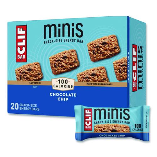 Image of CLIF® Bar CCC37654 Energy Bar, Mini Chocolate Chip, 0.99 Oz Bar, 20/box