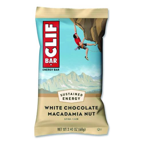 Image of CLIF® Bar CCC161009 Energy Bar, White Chocolate Macadamia Nut, 2.4 Oz Bar, 12 Bars/box