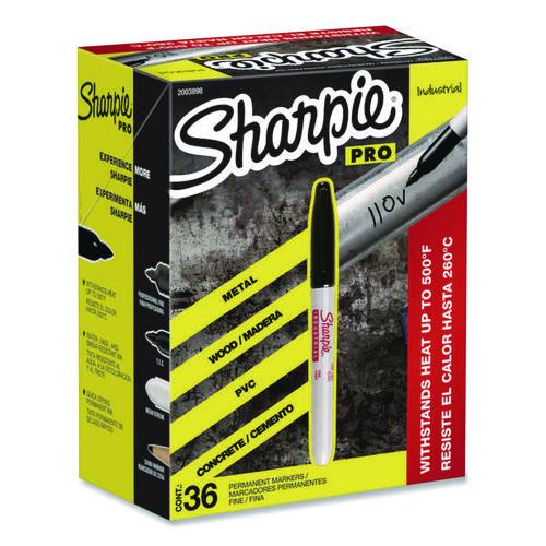 Image of Sharpie® 2003898 Industrial Permanent Marker Value-Pack, Fine Bullet Tip, Black