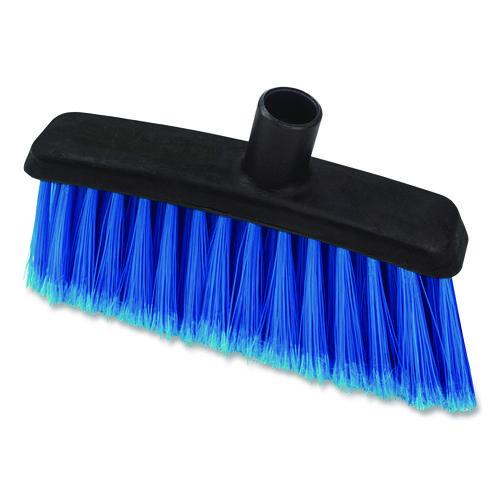 Image of Carlisle 4685314 Duo-Sweep Flagged Light Industrial Broom Head, 12" Length, Blue/Black