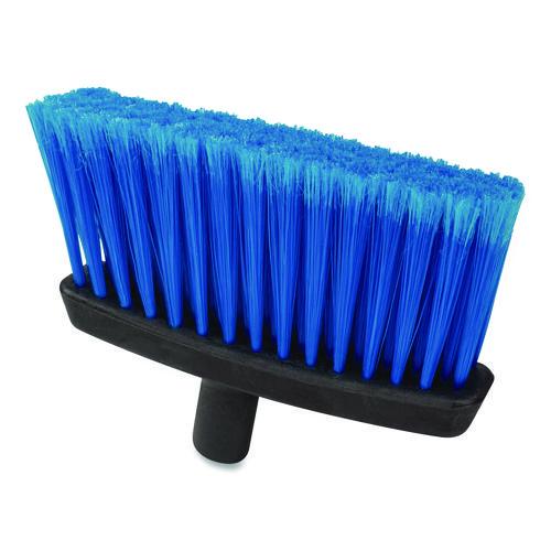 Image of Carlisle 4685314 Duo-Sweep Flagged Light Industrial Broom Head, 12" Length, Blue/Black