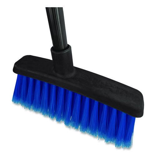 Image of Carlisle 4685314 Duo-Sweep Flagged Light Industrial Broom Head, 12" Length, Blue/Black