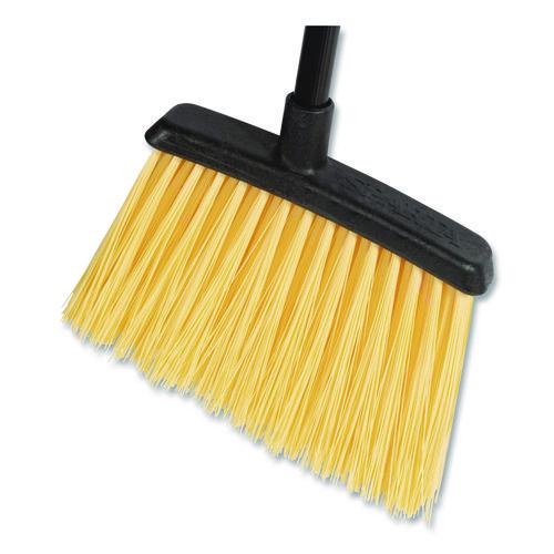 Image of Carlisle 4688500 Duo-Sweep Unflagged Heavy Duty Angle Broom, 55" Length, Black/Yellow