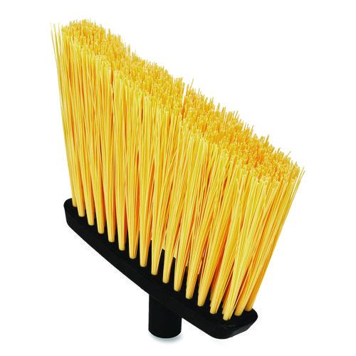 Image of Carlisle 4688500 Duo-Sweep Unflagged Heavy Duty Angle Broom, 55" Length, Black/Yellow