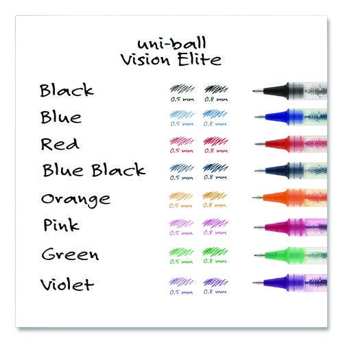 Image of uniball® 61233PP Refill For Vision Elite Roller Ball Pens, Bold Conical Tip, Black Ink, 2/pack