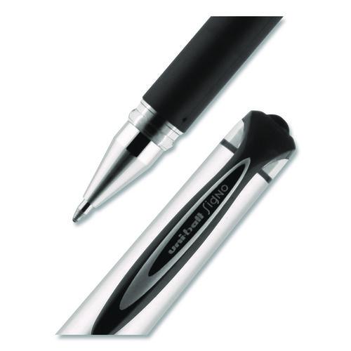 Image of uniball® 65800 207 Impact Gel Pen, Stick, Bold 1 Mm, Black Ink, Silver/black Barrel