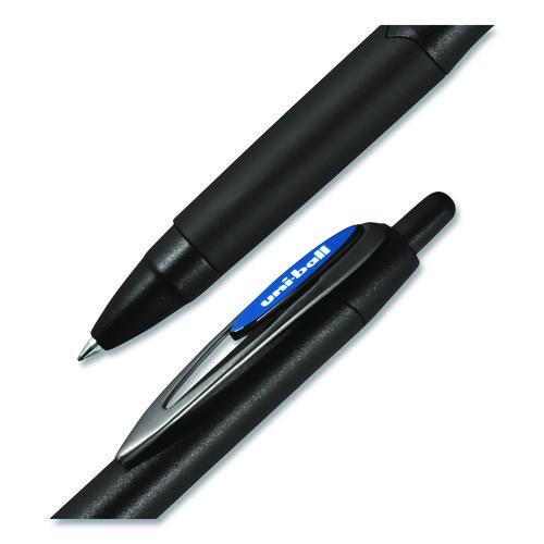 Image of uniball® 70457 207 Plus+ Gel Pen, Retractable, Medium 0.7 mm, Blue Ink, Black Barrel, 4/Pack