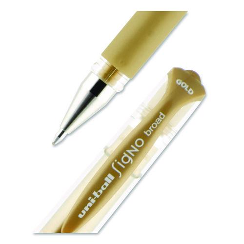 Image of uniball® 1919997 Signo Impact Gel Pen, Stick, Bold 1 mm, Assorted Metallic Ink and Barrel Colors, 3/Pack