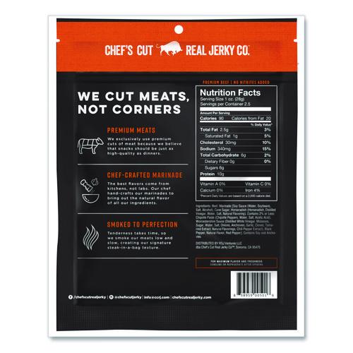 Image of Chef's Cut CCR00501 Real Steak Jerky, Chipolte Cracked Pepper, 2.5 Oz Bag