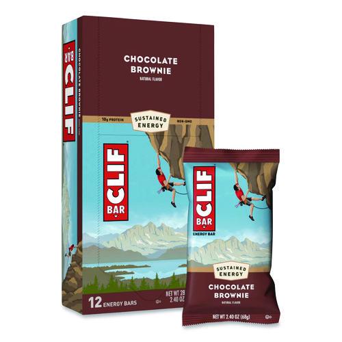 Image of CLIF® Bar CCC50180 Energy Bar, Chocolate Brownie, 2.4 Oz Bar, 12 Bars/box