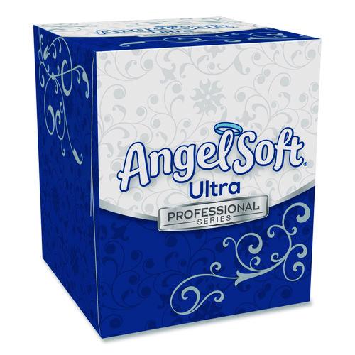 Image of Angel Soft® 4636014 Ps Ultra Facial Tissue, 2-Ply, White, 96 Sheets/box, 10 Boxes/carton