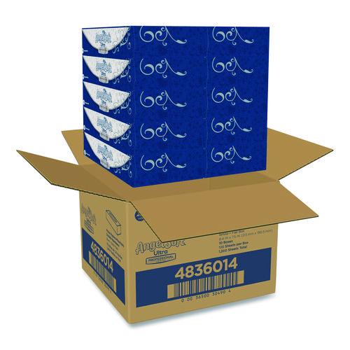 Image of Angel Soft® 4836014 Ps Ultra Facial Tissue, 2-Ply, White, 125 Sheets/box, 10 Boxes/carton