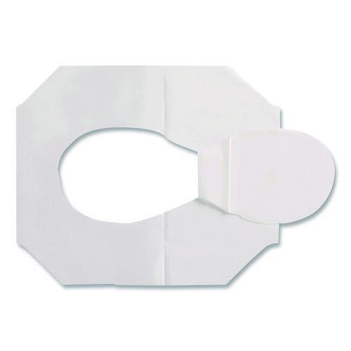 Image of Georgia Pacific® Professional 47046 Safe-T-Gard Half-Fold Toilet Seat Covers, 14.5 X 17, White, 250/pack, 20 Packs/carton