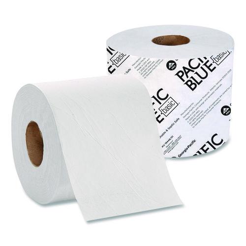 Image of Georgia Pacific® Professional 19448/01 Pacific Blue Basic High-Capacity Bathroom Tissue, Septic Safe, 2-Ply, White, 1,000 Sheets/roll, 48 Rolls/carton