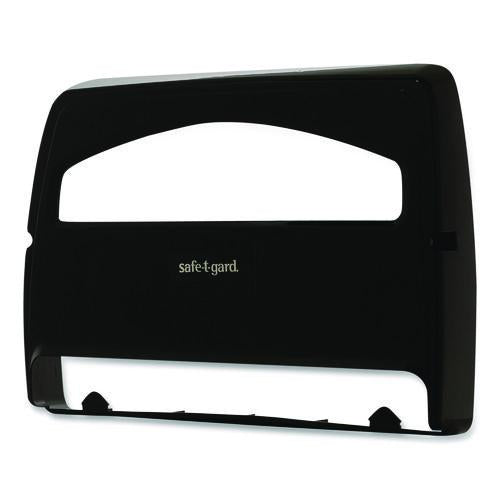 Image of Georgia Pacific® Professional 57748 Safe-T-Gard Toilet Seat Cover Dispenser, Half-Fold, 16.38 X 2.5 X 11.75, Black