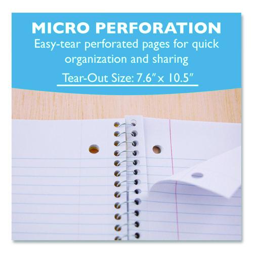 Image of BAZIC® Products BAZ538 Spiral Notebooks, 1-Subject, Wide/Legal Rule, Randomly Assorted Cover Color, (70) 10.5 x 8 Sheets