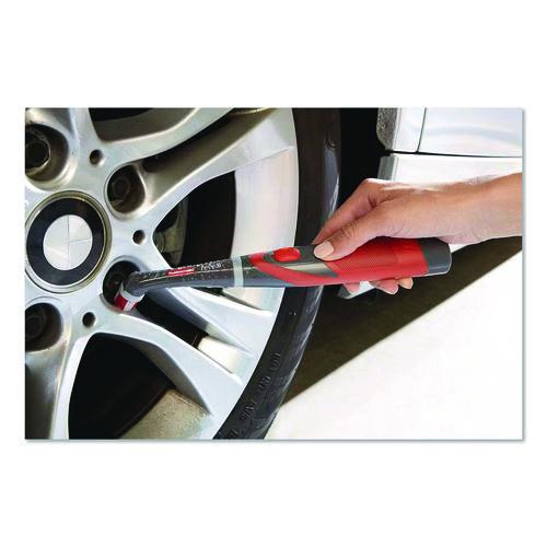 Image of Rubbermaid® 1839685 Multi-Purpose Cordless Battery Power Scrubber, Red/White Nylon Bristles, 12.68" Brush, 7" Red/Black Handle