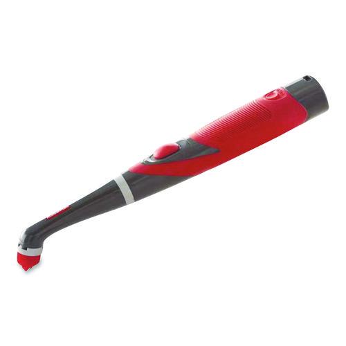 Image of Rubbermaid® 2057486 Reveal Power Scrubber, Red/White Nylon Bristles, 1.73" Brush, Red Plastic Handle