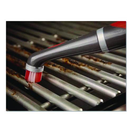 Image of Rubbermaid® 2057486 Reveal Power Scrubber, Red/White Nylon Bristles, 1.73" Brush, Red Plastic Handle