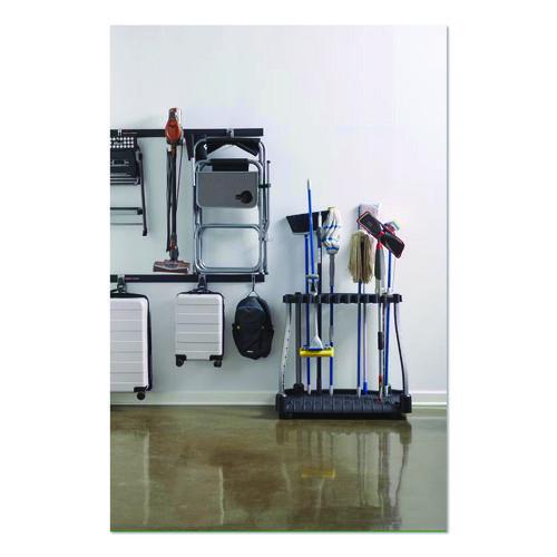 Image of Rubbermaid® 2140834 FastTrack Garage Tool Tower Rack, Plastic, Holds Up to 40 Tools, 38" x 20.5" x 34.4", Black