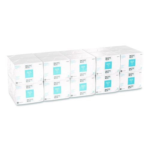 Image of Georgia Pacific® Professional 80535 Pacific Blue Select Disposable Patient Care Washcloths, 1-Ply, 9.5 x 13, Unscented, White, 50/Pack, 20 Packs/Carton