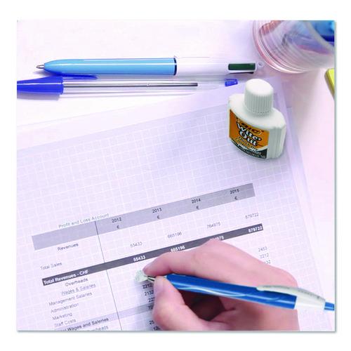Image of BIC® WOFQDP24-A-WHI Wite-Out Quick Dry Correction Fluid, Foam Brush Tip Applicator, 0.68 oz Bottle, White, 2/Pack