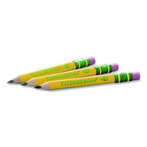Image of Ticonderoga® X33136-0001 My First Short Pencil with Eraser, 3.6 mm, HB (#2), Black Lead/Yellow Barrel, 36/Pack