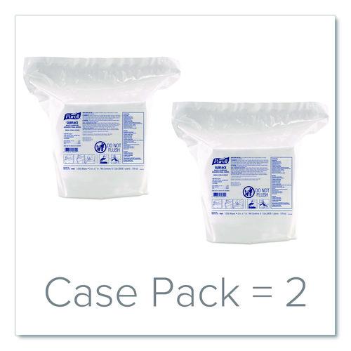 Image of PURELL® 9103-02 Surface Multi-Purpose Disinfecting Wipes, 1-Ply, 5 x 7, Fresh Citrus, White, 2/Carton