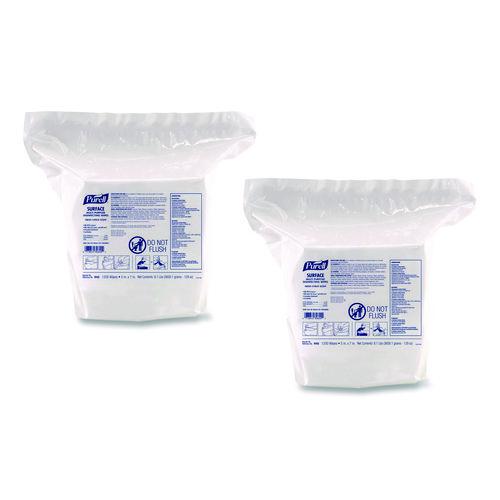 Image of PURELL® 9103-02 Surface Multi-Purpose Disinfecting Wipes, 1-Ply, 5 x 7, Fresh Citrus, White, 2/Carton