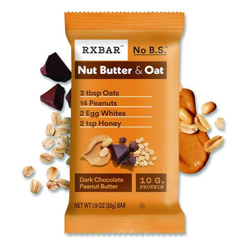 Image of A.M. RXBAR® KEE00718 Gluten-Free Peanut Butter Dark Chocolate Protein Bar, 1.9 oz Bar, 12/Box