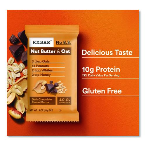 Image of A.M. RXBAR® KEE00718 Gluten-Free Peanut Butter Dark Chocolate Protein Bar, 1.9 oz Bar, 12/Box