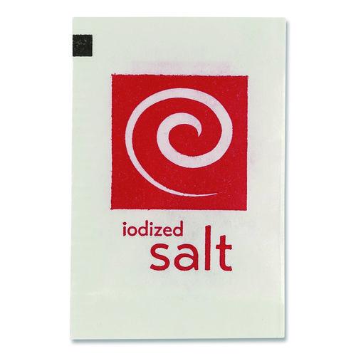 Image of Grindstone Cafe SUG09295 Grindstone Iodized Salt, 0.02 oz Packet, 1,000/Bag, 3 Bags/Carton
