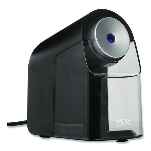 Image of X-ACTO® 1675X Model 1675 Teacherpro Classroom Electric Pencil Sharpener, Ac-Powered, 4 X 7.5 X 8, Black/silver/smoke