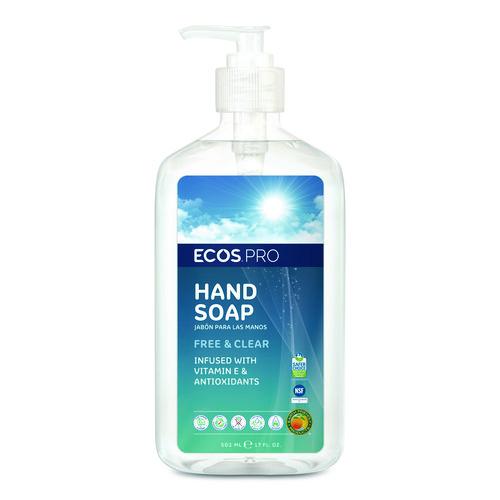 Image of ECOS® PRO PL9663/6 Liquid Hand Soap, Free and Clear Scent, 17 oz