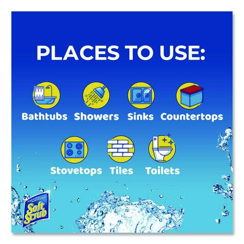 Image of Soft Scrub® 0 23400 07224 8 All Purpose Cleanser, Lemon Scent, 24 oz Bottle, 8/Carton