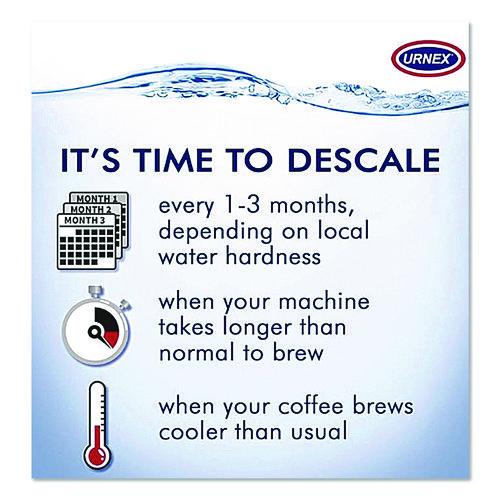 Image of Urnex® UBI70255 Coffee and Espresso Machine Descaling Powder, 1 oz Packets, 3/Box
