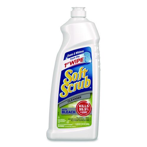 Image of Soft Scrub® 0 23400 07222 4 Cleanser with Bleach, 24 oz Bottle, 8/Carton