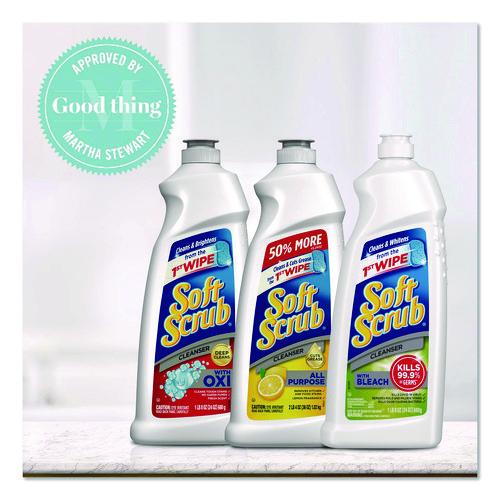 Image of Soft Scrub® 0 23400 07222 4 Cleanser with Bleach, 24 oz Bottle, 8/Carton