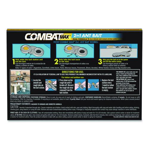Image of Combat® 23400 07172 Max 2-in-1 Ant Bait, 4/Pack, 8 Packs/Carton