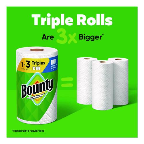 Image of Bounty® 80799721 Select-a-Size Kitchen Roll Paper Towels, 2-Ply, 5.9 x 11, White, 123 Sheets/Triple Roll, 6 Rolls/Carton