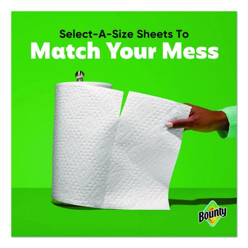 Image of Bounty® 80799721 Select-a-Size Kitchen Roll Paper Towels, 2-Ply, 5.9 x 11, White, 123 Sheets/Triple Roll, 6 Rolls/Carton