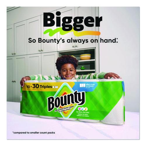 Image of Bounty® 80799721 Select-a-Size Kitchen Roll Paper Towels, 2-Ply, 5.9 x 11, White, 123 Sheets/Triple Roll, 6 Rolls/Carton