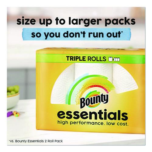 Image of Bounty® 80811697 Essentials Select-A-Size Kitchen Roll Paper Towels, 2-Ply, 5.9 x 11, White, 162 Sheets/Triple Roll, 12 Rolls/Carton